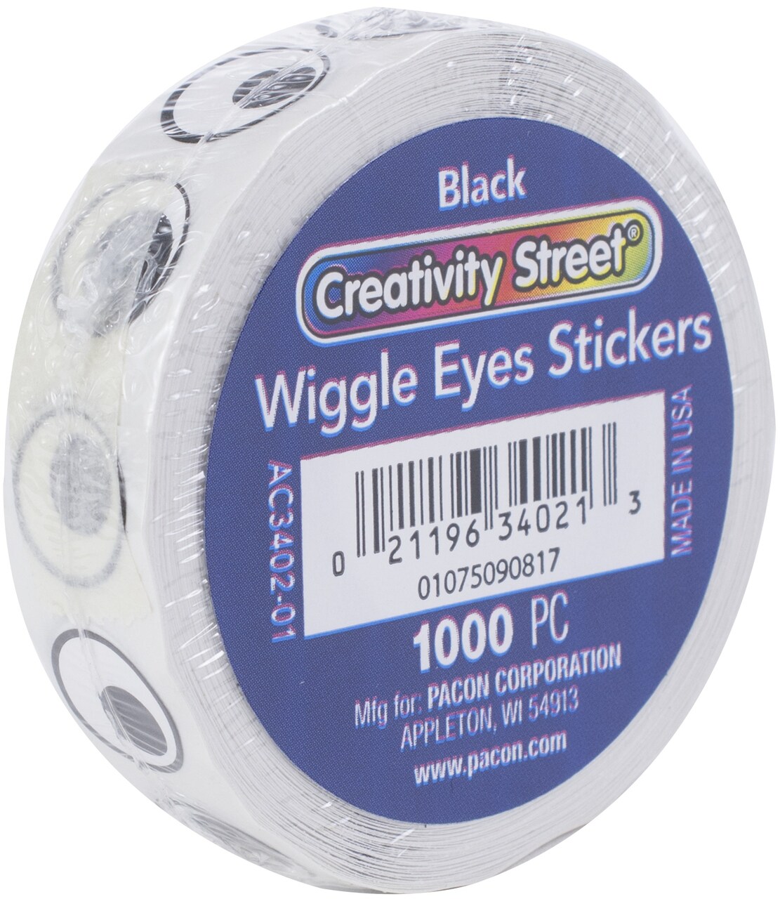 Wiggle Eyes Stickers, Black